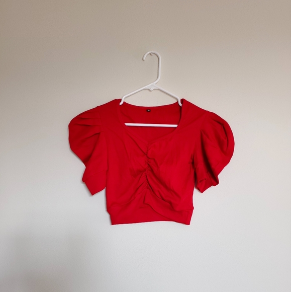 NWOT Red Indian Saree Blouse Top - Picture 2 of 4